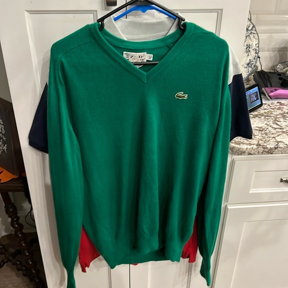 Lacoste Other - Brand new with tags green vneck Izod Lacoste XL Old school vintage retro style